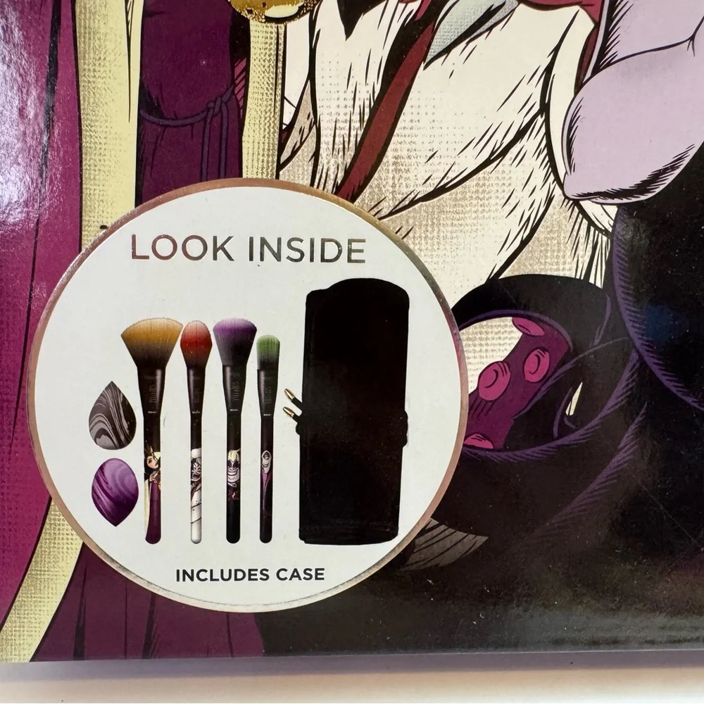 Disney Villains Makeup Brushes and Sponges Blending Set 7 piece